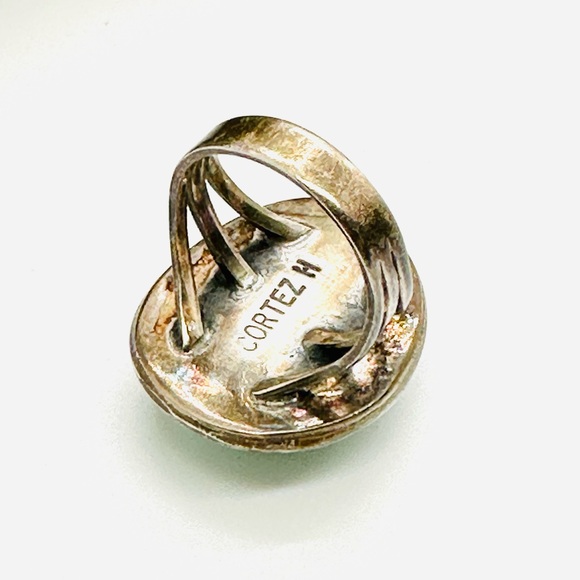 🔥 Gorgeous Vintage Turquoise Signed Sterling Ring - Picture 10 of 16